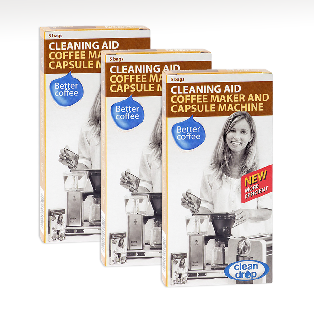 Clean Drop - Rensemiddel til kaffetrakter – 3-pack